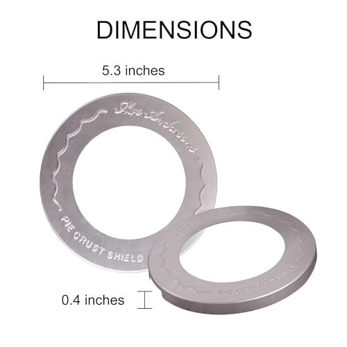 Mrs. Anderson's Baking Individual Pie Crust Protector Shields, Set Of 2, For Mini Pies And Pot Pies, Fits Up To 5-Inch Pie Plates, Prevents Over-Browning And Spills - style: Original Mini, 5-Inch, Set/2
