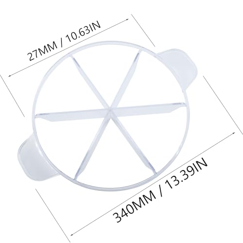 FDXGYH Pie Cutter 6 slice 10" Pie Plastic Cutter with 6 Equal Slices for Slicing Pies Cake Quiches Desserts (Transparent)