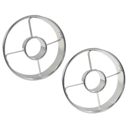 2 Pcs Stainless Steel Doughnut Cutter, 3.86" Dia Silver - size: 2 pcs