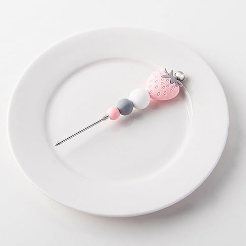 1pc Pink Professional Pastry Scriber Needle,Cookie Biscuit Scriber Needle Strawberry Sugarcraft Needle Sugar Stir Tool For Professional Pastries Bakeware