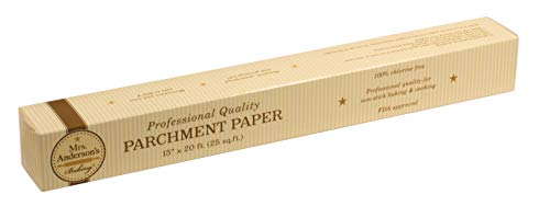 Mrs. Anderson’s Baking Non-Stick Parchment Paper, Professional Quality, 25-Square-Feet, 15-Inches x 20-Feet - size: 25 Sq. Ft.