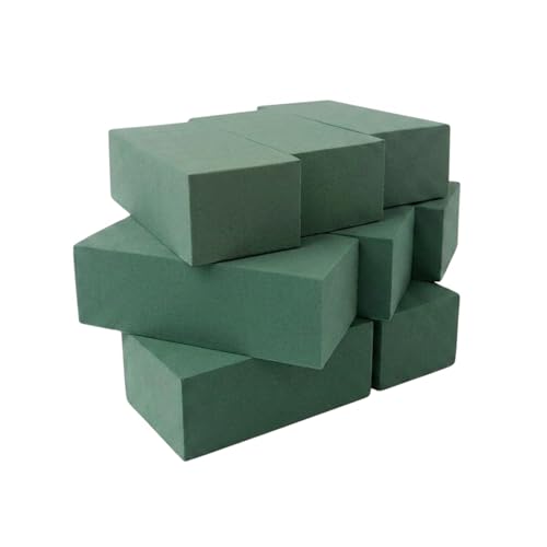 FLOFARE Pack of 8, Dry and Wet Floral Foam Blocks for Fresh and Artificial Flowers, Each (7.8” L x 3.5” W x 2.4” H), for Wedding, Birthdays, Home, Office and Garden Decorations - size: Pack of 8 Floral Foam