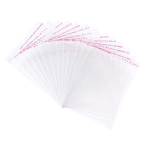 FASHEWELRY 1000Pcs Clear Plastic Cello Treat Bags Self Sealing OPP Cellophane Poly Bags 3.9x4.1 Sealed Size for Wedding Party Candy Cookies Soap Candle - size: 3.9x4.1"