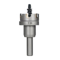 BLACK CANYON 1-1/4" Carbide Hole Cutter, 1-1/4 Inch Hole Saw, Carbide Tipped with 3-Flat Shank – Heavy Duty Spring-Loaded Pilot Bit for Metal & Stainless Steel - size: 1-1/4"