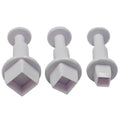 pson 3Pcs Plunger Cookie Cutter Set, Mini Plastic Biscuit Molds for Cake Decorating, Baking, Fondant, and DIY Crafts(Square) - size: Square