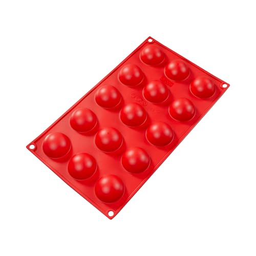 Fat Daddio's SMF-005 Silicone Bakeware 15-Cavity Hemisphere (.68 oz) - size: 11.75 x 6.75 Inch, style: 24-Cavity Flat Bottom Hemisphere (.61 oz)