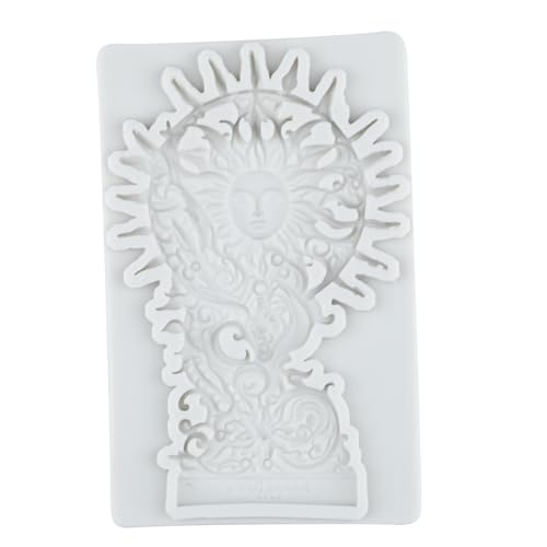 Baroque Fondant Mold Sun and Cross Silicone Mold Sun Face Molds - color: Style K