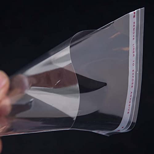 5x5" Self-Sealing Cellophane Bags 300pcs Self Adhesive Cello Bags 2mil Clear Resealable OPP Plastic Bags for Soap Cards Snacks Bakery Cookie Candy Food Treat Favor Lye Bread - size: 5x5"
