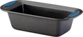 Rachael Ray Yum-o! Bakeware Oven Lovin' Nonstick Loaf Pan, 9-Inch by 5-Inch Steel Pan, Gray with Marine Blue Handles (Pack of 6) - color: Gray with Marine Blue Grips, size: 9 Inch x 5 Inch (Pack of 6)