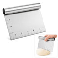 Mrs. Anderson's Baking Pastry Dough Cutter Scraper with Measurements, Stainless Steel - style: Dough Scraper, 18/8 SS