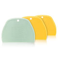 Dough Scraper Bench Scraper for Baking,3 Pieces Food Safe Plastic Dough/Cake/Bread/Pizza Cutter for Kitchen tools - color: Green,Yellow