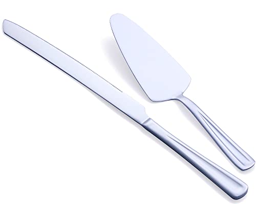 GoGeiLi Stainless Steel Wedding Cake Cutting Set - color: Silver