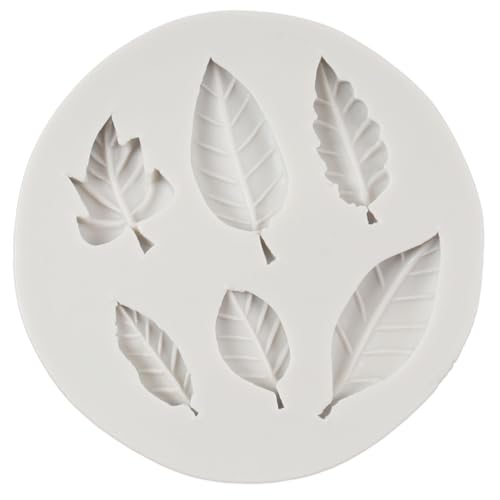 Leaf Silicone Mold Rose Maple Leaf Fondant Molds Set Of 6 - color: Style A