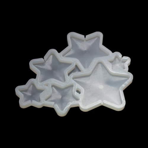 mostsom 2pcs/lot Thickened Resin Epoxy Silicone Mold Star Lollipop Shaker Mould Fondant Cake Decorating Tools Kitchen Bakeware Tools (H_ Star) - size: H_ Star
