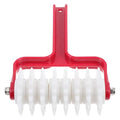 GALPADA Pizza Dough Red Plastic Stainless Steel Hand Roller Tool