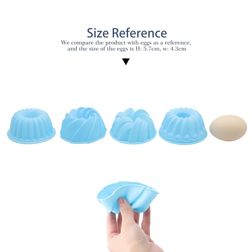 Tongjude 48 Pieces Silicone Donut Mold, 3.15" Diameter 1.37" Deep Small Reusable Baking Cups, Non-Stick, 4 Shape Silicone Molds, Heat Resistant Bakeware for Bagel, Muffin, Jello and Cake Baking - size: Small 4 Shape