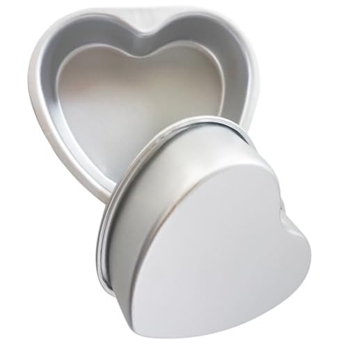 Heart Shaped Cake Pan 6 Inch, 2 Pack Aluminum Baking Mold - size: 6 Inch Aluminum