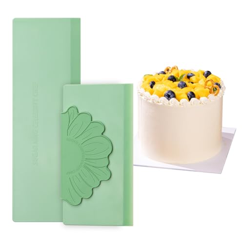 KALAIEN 2PCS Cake Smoother Scraper Dough Scraper Tools Set