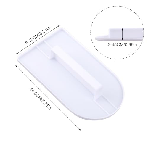 2pcs Fondant Smoother Tool, Professional Cake Scraper Smoother Plastic Icing Smoothing Paddle for Cake Decorating Sculpting Baking & Sugar Craft (White)