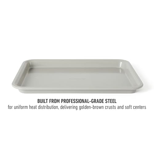 Calphalon Legacy Cookie Sheet Set, 3-Piece Nonstick Baking Sheets 18 15 13 Inch Cookie Baking Sheet, Metal Baking Sheet, Taupe, PFOA-Free for Even Baking, Oven Safe Cookie Pans for Baking - color: Legacy Taupe