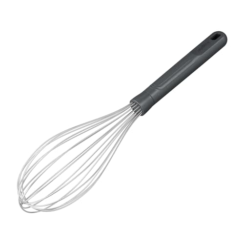 Zyliss Balloon Whisk - Sustainable Wheatstraw Handle Wire Head Whisk - Nonstick Heat-Resistant Cooking Tool for Whisking, Beating, & Mixing Cookware - Easy to Use - 11.8" x 2.5" - Beluga Grey - Large - style: Ballon Whisk (Large)