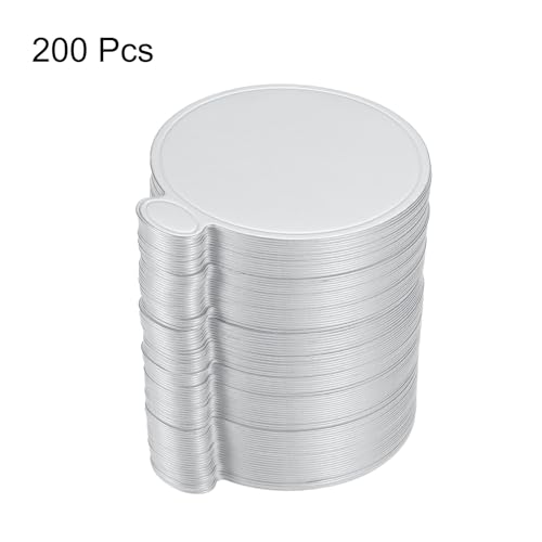 uxcell 200pcs Mini Cake Boards, Mousse Cake Cardboards Round Cake Bases Plates Cupcake Dessert Displays Base Tray for Cupcakes, Cakes, Pastries Base - Grease Proof (Silver Tone) - color: Silver Tone, size: 8 cm/3.1 inch