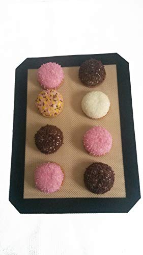 Premium Non Stick Silicone Baking Mats Quarter Sheet Toaster Oven Liner Small,Set Of 2 Mats (Size 8.5" - 11.5")