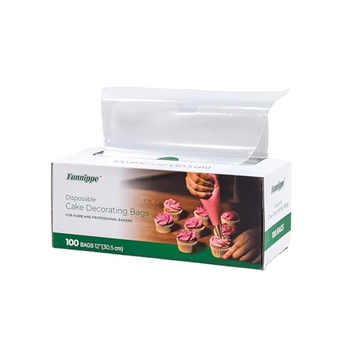 Disposable Piping Bags, 12 Inch Cake Decorating Bags, Anti-Burst Pastry Bags for Cakes and Cookies, Pack of 100 - size: 12 inch