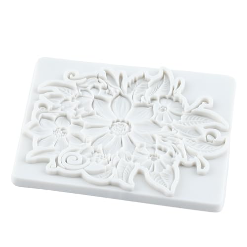 Lingzhi Baroque Style Silicone Molds Curlicues Scroll Lace Fondant Molds - color: Style A