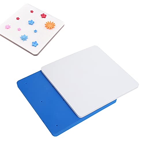 2Pcs Fondant Mat, Fondant Foam Pad, 12 Hole Flower Sponge Foam Sugar Chocolate Modelling Drying Pad Tray Tools for Baking Cake Decoration DIY Sugarcraft Clay Supplies