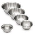 Wind Shear 4-Piece 304 Stainless Steel Mixing Bowls with Measurements