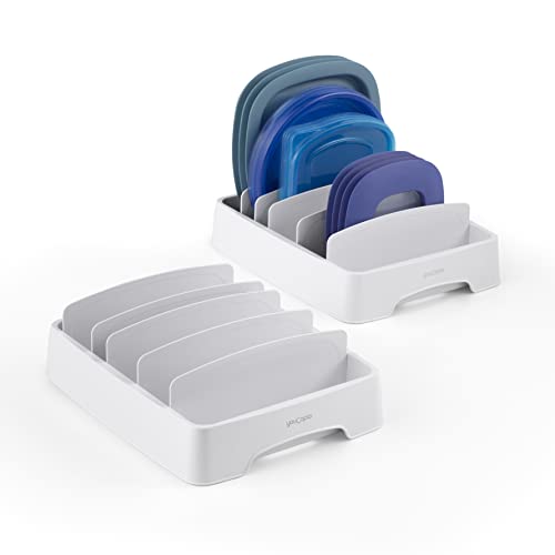 YouCopia StoraLid Adjustable Food Container Lid Organizer for Kitchen Cabinet Storage, Small, 2-Pack - size: Small 2-Pack Classic Edition