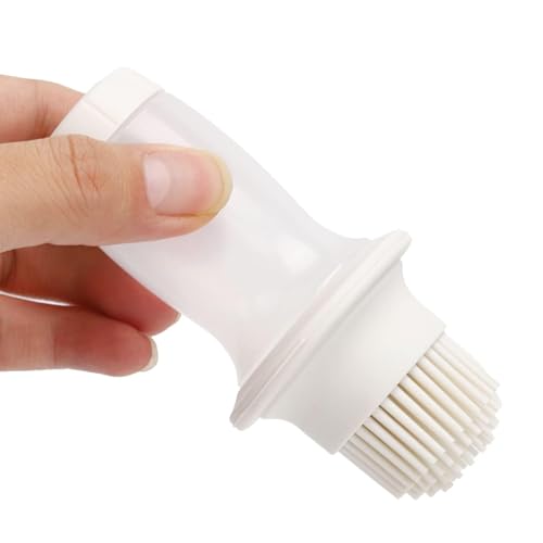 Silicone Oil Bottle Brush with Cover, Oil Dispenser with Brush Oil Spreader Basting Brush for Cooking BBQ Meat Honey Pastries Heat Resistant Silicone Kitchen Brush for Even Oil Application