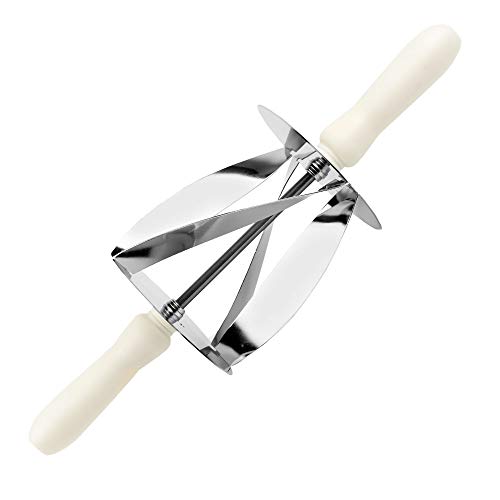 O'Creme Revolving Croissant Cutter with Stainless Steel Blades and Plastic Handles, Roller for Cutting out Triangles 7 Inch x 8 Inch for Crescent Pastry or Crescent Bread - size: 7" x 8" Triangle