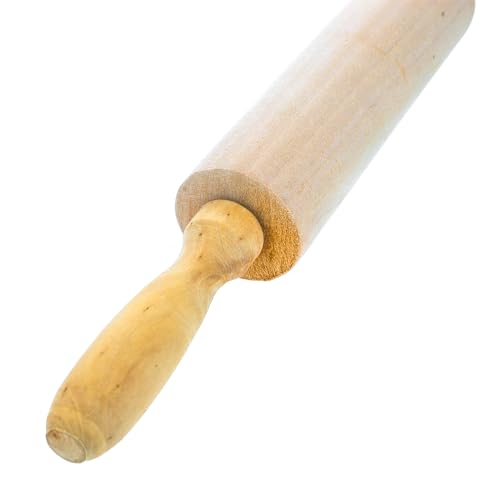 Beille Classic Bakers Solid Lotus Wood Rolling Pin for Pie Crust Pizza Dough Cookies Kitchen Essentials (2 Sizes) (15 Inch) - size: 15 Inch