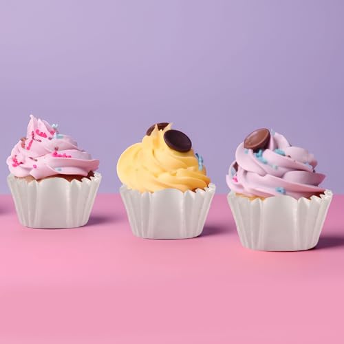 100pcs Square Cupcake Liners, 2.4x1.7x1.6 Inch Parchment Paper Baking Cups