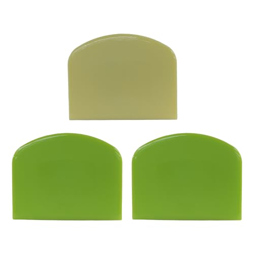 3 Pcs Dough Scraper Set, Green*2+Yellow*1