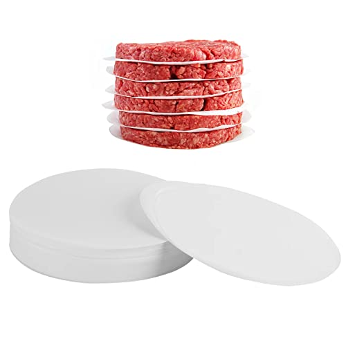 Yenmoz 500 PCS 4.5 Inch Hamburger Patty Paper Round White Parchment Paper - size: Round, 4.5 inch diameter