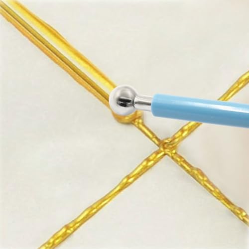 4Pcs Blue Ball Shaped Cake Dotting Tool - color: Blue