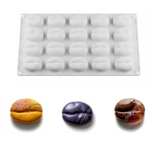 Coffee Beans Chocolate Molds 20-Cavity, 1.77In Beans Silicone Molds - color: 1 PCS Coffee Beans Chocolate Molds