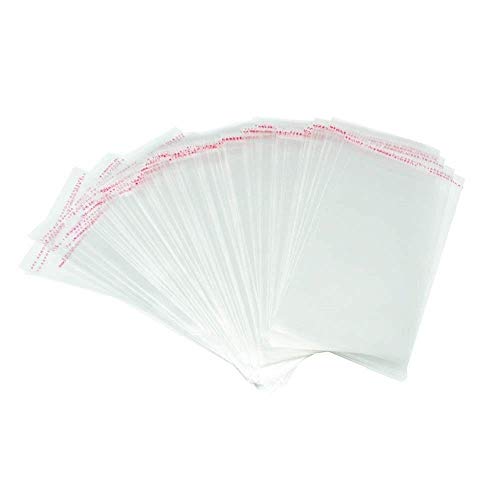 200pcs 5"x5" Clear Resealable Cellophane Bag Self Adhesive Seal - size: 5x5 Inch (Pack of 200)