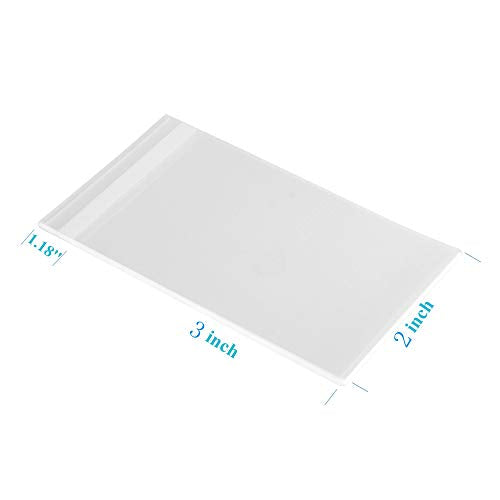 Tiny Clear Self-Seal Bags 2x3 in, 300 Count