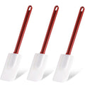 3 PCS Commercial Grade Heat Resistant Silicone Spatulas, 9.5-Inch Rubber Spatulas for Baking, Nonstick & BPA-Free - size: 3 Scrapers (9.5 Inches)