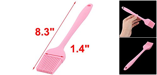 uxcell Silicone Family Bakery Cookie Cake Baking Tool Cream Butter Pastry Brush Pink - color: Pink