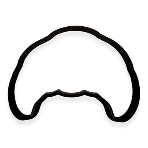 Croissant Cookie Cutter with Easy Push Design (4 inches)