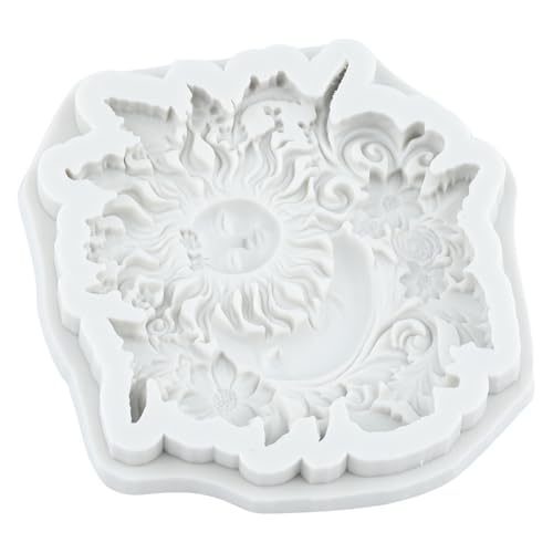 Moon Sun Face Silicone Mold Sun Moon Face Flower Fondant Molds - color: Style G