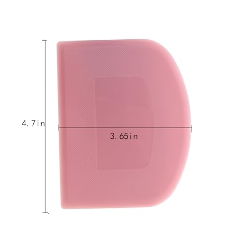 3PCS Pink Food Grade PP Plastic Bench Food Scrapers 12cm Multifunctional Kitchen Pastry Cutting Tool Flours Spatula Suitable for Spade Cream Fudge Cheese