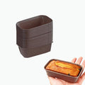 50 Pcs Mini Loaf Pan Liners, Kraft Paper Baking Pans, Coffee Brown - color: Small-rectangular-50-A