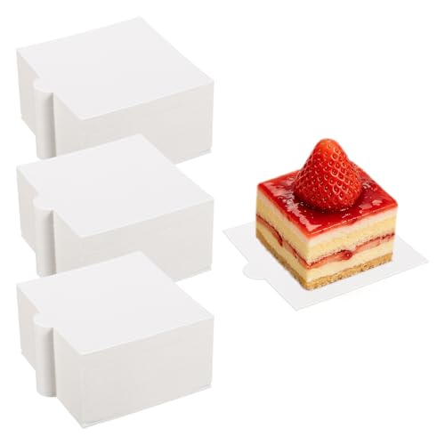 uxcell 150 Pcs Mini Cake Board 3.5 Inch Mousse Base Square White - color: White, size: 3.5 Inch