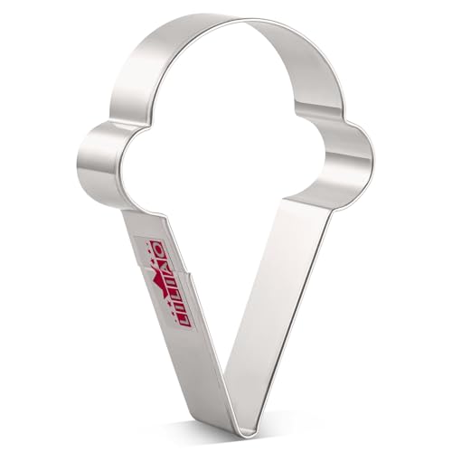 LILIAO Ice Cream Cone Cookie Cutter 4 inches (One Scoop) - size: One Scoop